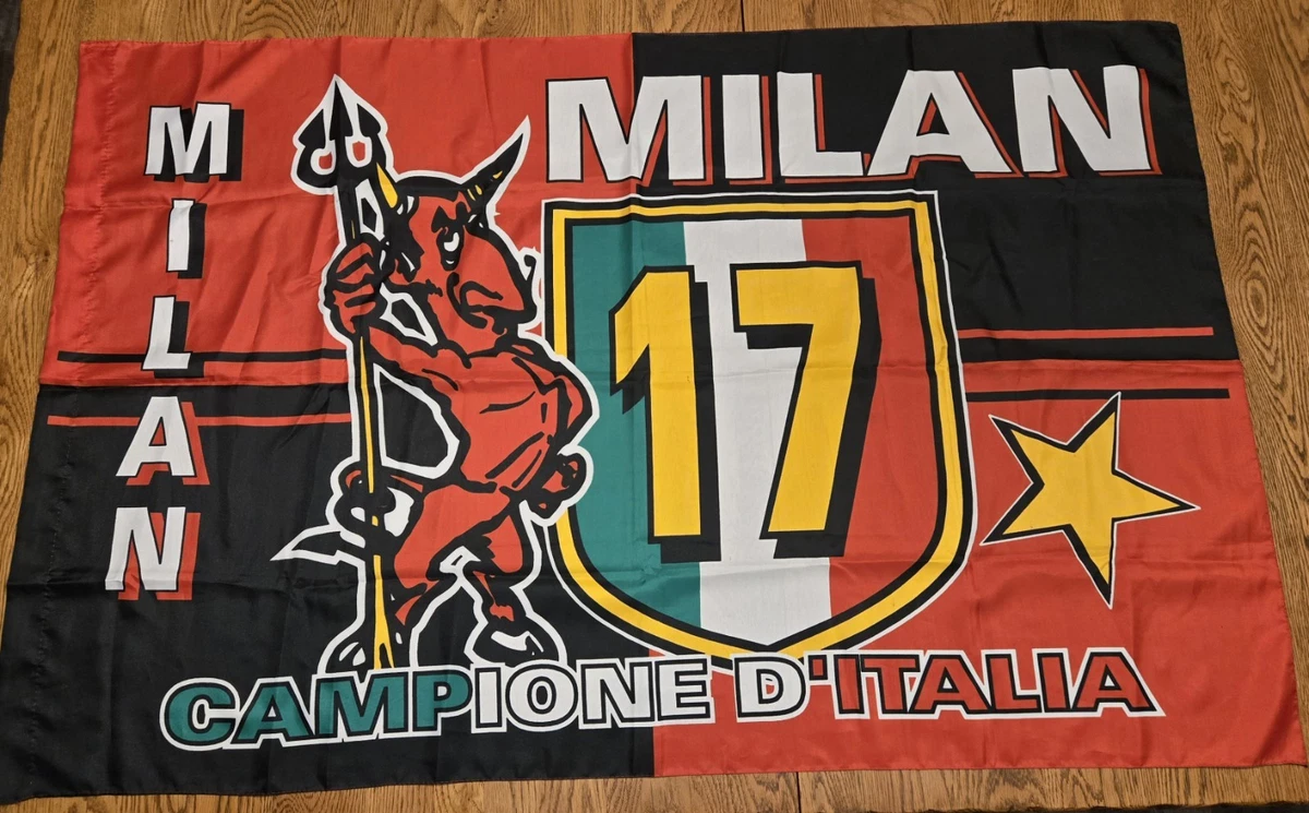 The flag of A.C. Milan waving in the wind Stock Photo - Alamy