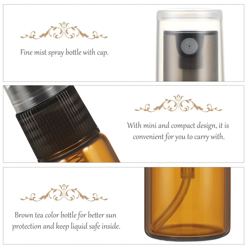 10 Pcs Clear Glass Perfume Atomizer Refillable Bottle Spray Makeup - Image 2 of 4