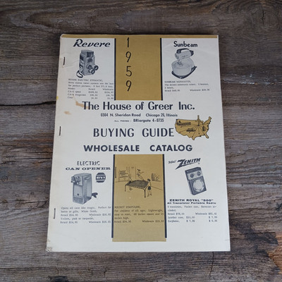 Vintage 1959 Greer Wholesale Catalog Home Goods Toys Kitchen Appliances Clothing