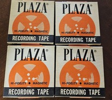 Vintage Plaza Hi-Fidelity Magnetic Recording Tape Lot of 4 150ft
