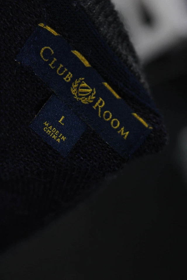 Club Room Men's Wool Blend Pullover Sweater Gray Purple Size L - Image 4 of 4