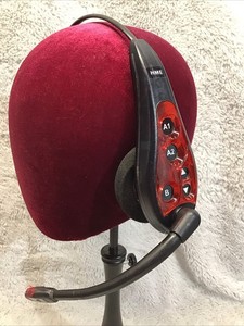 HME HS6000 RED Wireless Drive Thru Intercom Headset With Battery Used Working