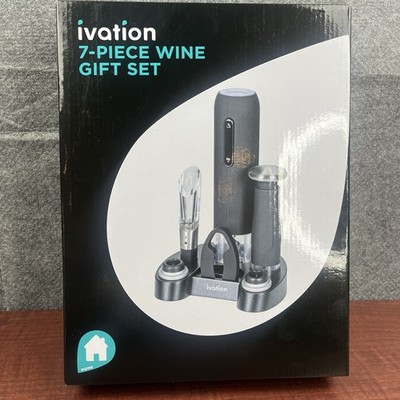 Wine Gift Set   Includes Electric Opener, Aerator, Vacuum Preserver, 2 Stopper