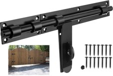 Slide Bolt Gate Latch, 17in, Thickened for Large Wooden/Metal Gates, Face Mou...