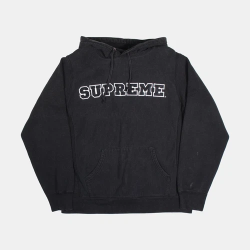 Felpa con cappuccio Supreme taglia M uomo nero cotone