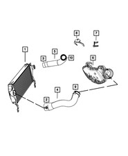 Genuine Mopar Charge Air Cooler Hose Outlet 55037961AB