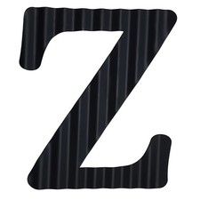 13.7" Metal Letters for Wall Decor, Corrugated Black Large 3D Letters, Decora...