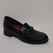 Munro Gryffin Black Crinkle Patent Leather Dress Loafers 7.5 Classic Work Chic