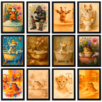 Poster Tier Haustier Abstraktes Gemälde Lebendige Blume Zuhause Kneipe Druck A5 A4 A3