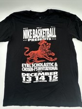 Nike Basketball LeBron EYBL Chosen 1  s Camp Tee Shirt Black Orange Size L Used