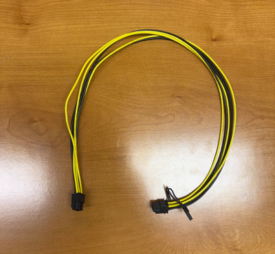 16 AWG 6pin to 8(6+2) pin PCIe 2Foot Cable