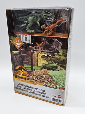 Jurassic World Dominion Minis Giganotosaurus Rampage- Mini Dinosaurier Spielset