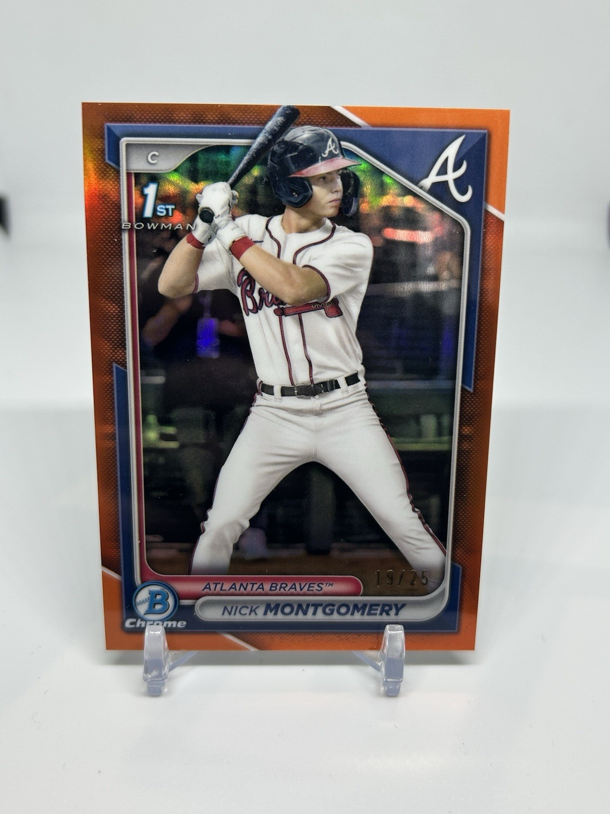 2024 Bowman Draft - Chrome Nick Montgomery #BDC-129 Orange Refractor /25 (RC)