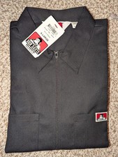 Ben Davis Black Men's Railroad 1/2 Zip Shirt Sleeve Shirt, XL, NWT