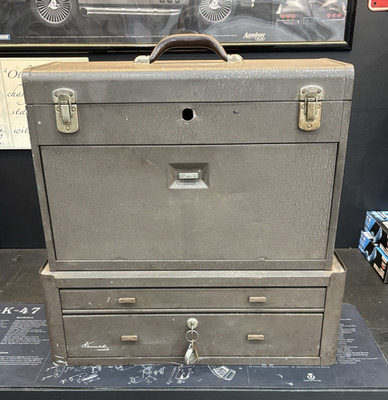 Kennedy Metal Machinist Tool Box Chest Set w/ Drawers, Locking, Gray