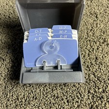 Rolodex Business Card Address File Box Small S300C Covered Smoky Gray Grey