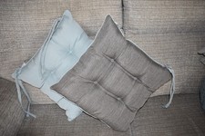 Dunelm Reversible Seat Pad Duck Egg/Stone Solar Square 43 x 43 cm X2 included