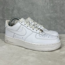 Nike Air Force 1 07 Women Size 8 Triple White Used DD8959-100 Sneakers