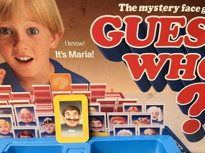 Max gelbe Karte aus Ersatzteilen Vintage 1987 Milton Bradley Guess Who Brettspiel -- Gesicht