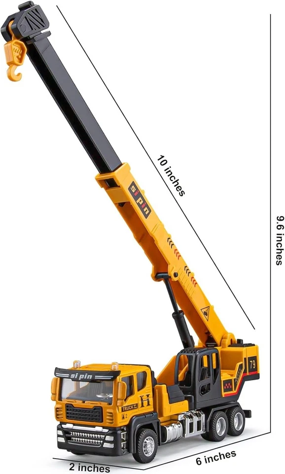 4PCS Top Race Construction Toys Set - Metal Excavator Toy, Dump Truck for Kids - Image 2 of 4