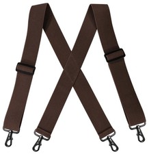 Men  s Heavy Duty Belt Loops X Back 2 Inch Suspenders with 4 Snap Hooks
