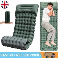 10cm Thick Camping Sleeping Self Inflating Mat Portable Single Camp Air Bed UK