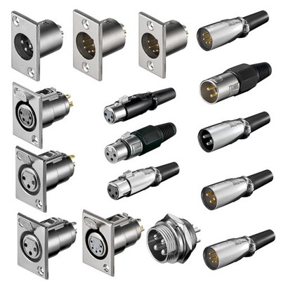 3 4 5 XLR pin Audio Stecker Buchse Mikrofon Kabel Einbau Lautsprecher Kupplung