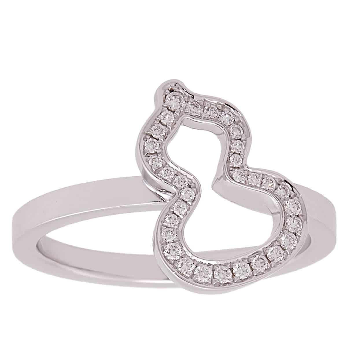 Кольцо с бриллиантом из белого золота 18 карат Qeelin Wulu Petite