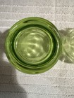 Set Of 2 MCM Vintage Green Glass Tumbler Drinking Glasses 4" Tall Nice Condition — photo 6