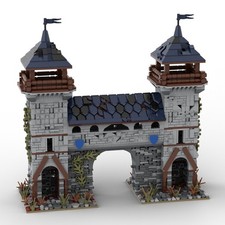 MOC Medieval Castle Keep Outpost Defense Structure Model 2692 Pcs