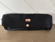 L'Ange Travel Roll Up Hot Hair Tool Bag Heat Resistant Compartment Black Lange