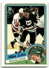 1984-85 O-Pee-Chee Mike Zuke Hartford Whalers #80