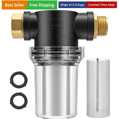 #ad Hose Filter Attachment Line Water Hose Filter with 100 Mesh and 40 Mesh Scree... $20.60