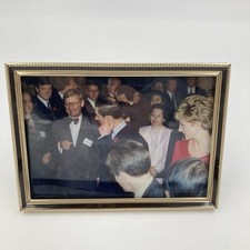 Vintages Framed Photo Princess Diana & Prince Charles 1990s Royal Memorabilia
