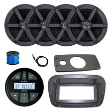 Infinity Radio, Adapter, Spa Bezel, ANT, 4x 6.5" 100W Black Speaker w/Wire