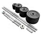 50KG Adjustable Cast Iron Dumbbell Barbell Set Home Gym Weight Training Kit