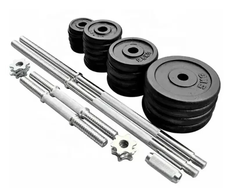 50KG Adjustable Cast Iron Dumbbell Barbell Set Home Gym Weight Training Kit
Opens in a new window or