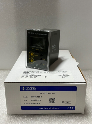 New Hanna Instruments BL981411-0 PH Mini Controller 0-14 12VDC w/ Power Adapter - Picture 2 of 4