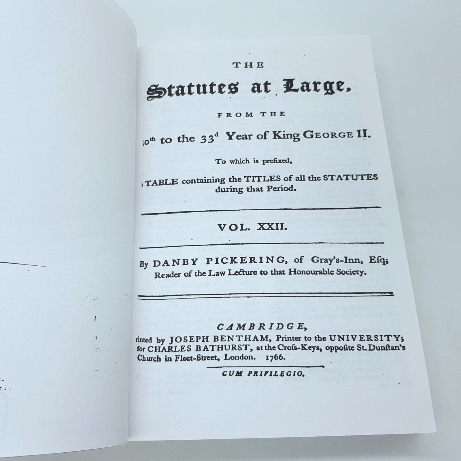 Statutes List Great Britain Book Antique Book Reprint From 18th