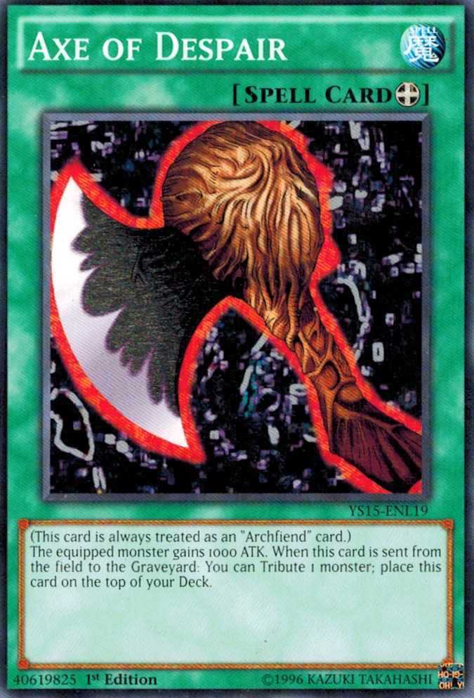 axe of dsipair YS15-END14 Axe of Despair 1st Edition Mint YuGiOh Card