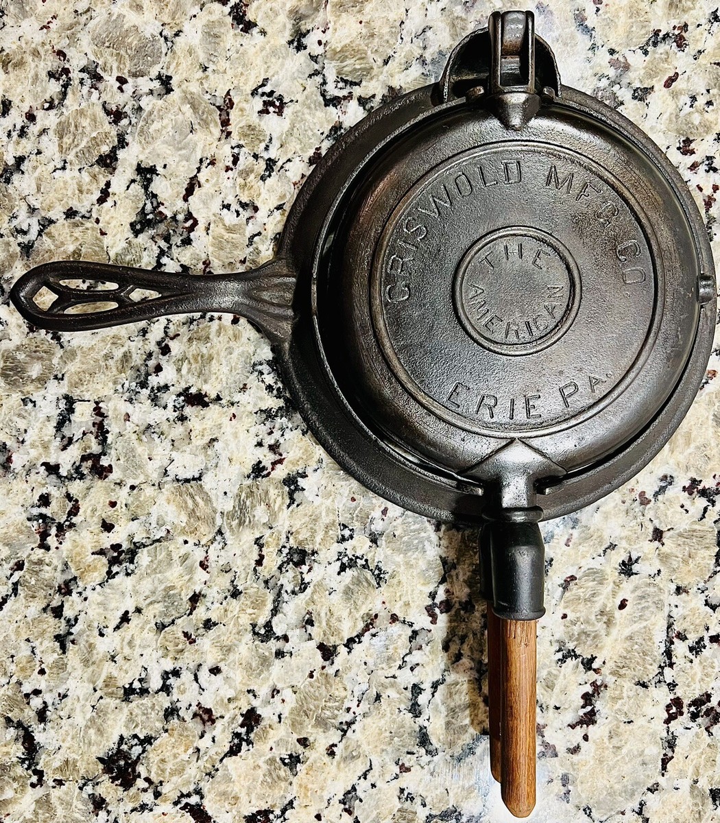 GRISWOLD グリスウォルド社 鋳鉄製 ビンテージ ワッフルメーカー NO7 Rare Griswold The American, Cast Iron No 7 Waffle Iron, M