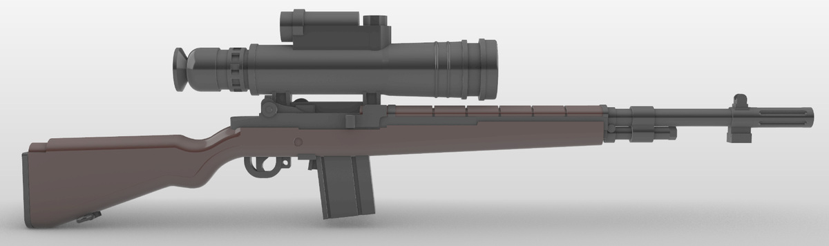 1/18 Scale Battleground M-14 Sniper Rifle AN/PVS2 Starlight