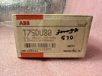 ABB T75DV80 / 60-80A OVERLOAD RELAY