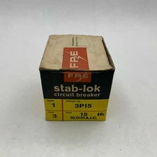 Federal Pacific 3P15 NIB 3P 15A 240V Breaker See Pics #B59