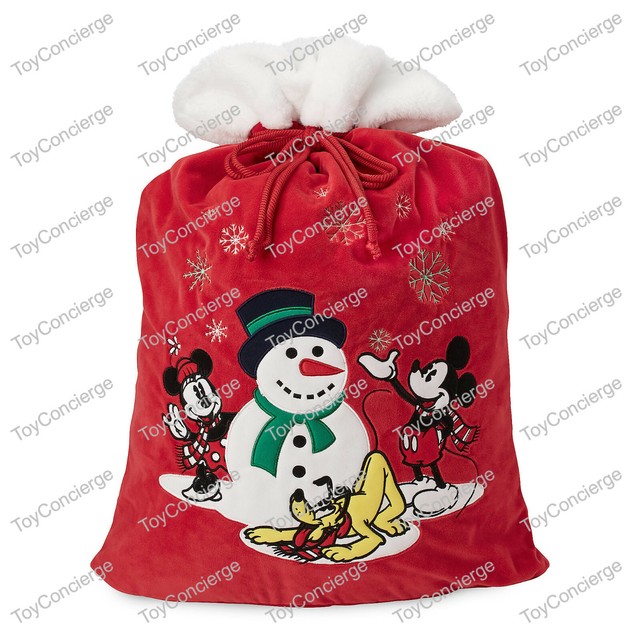 DISNEY Store CHRISTMAS 2019 SANTA GIFT SACK Mickey & Friends RED BAG