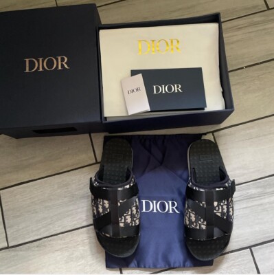 Dior Alpha Sandal/Slides Dior Jacquard SIZE (12)45(fits a 11) Brand New