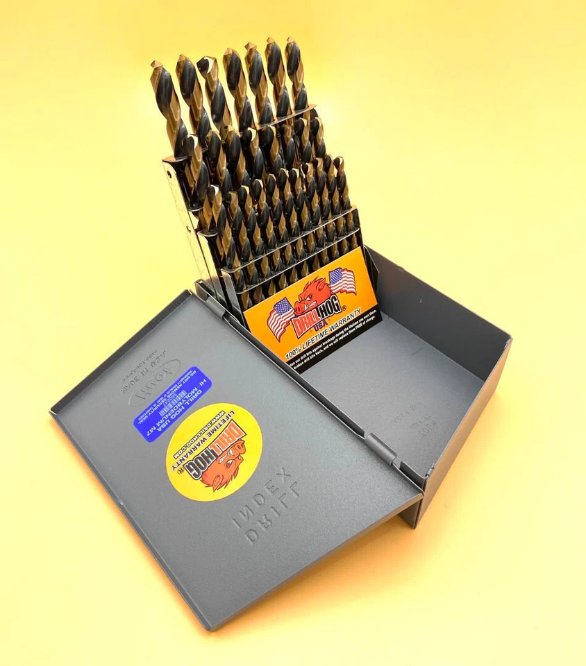Drill Hog® 26 Pc LETTER Drill Bits Set A-Z HI-MOLYBDENUM M7 Lifetime Warranty  - Image 2 of 4