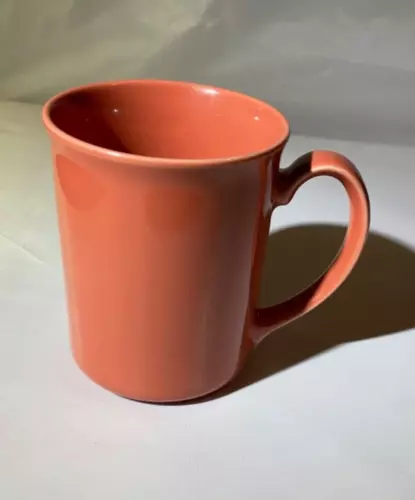 Corelle Corning Ware Coffee Mug Coral Pink Salmon Vintage