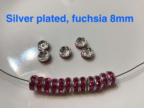 Rhinestone Rondelle Spacer Beads 6mm & 8mm ~ More Option ✰✰USA Seller✰✰  - Picture 8 of 10