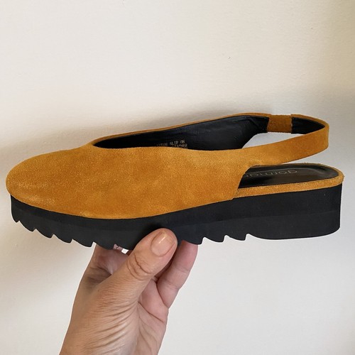 GORMAN ~ Mustard SUEDE Leather SLIP ON Slingback SHOES Size 38 ~ Gently Worn - Picture 4 of 15